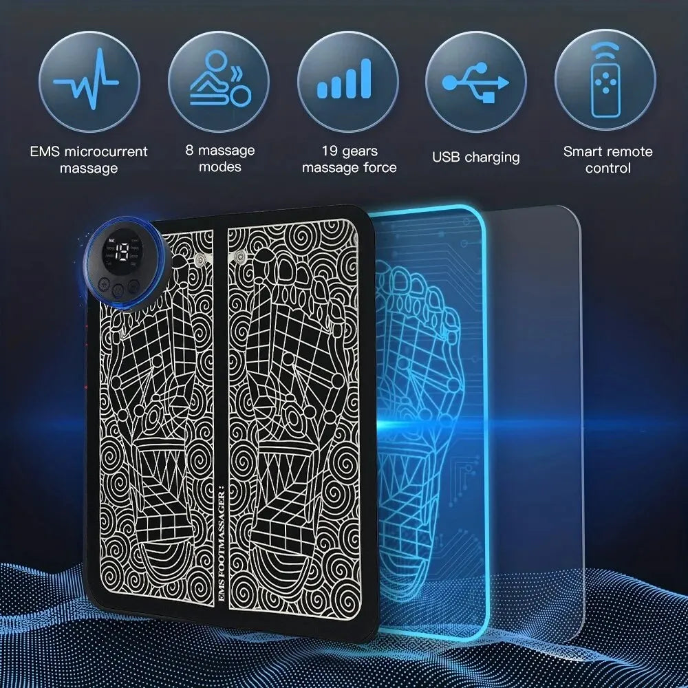 EMS Electric Foot Massager Pad Relief Pain Relax Feet