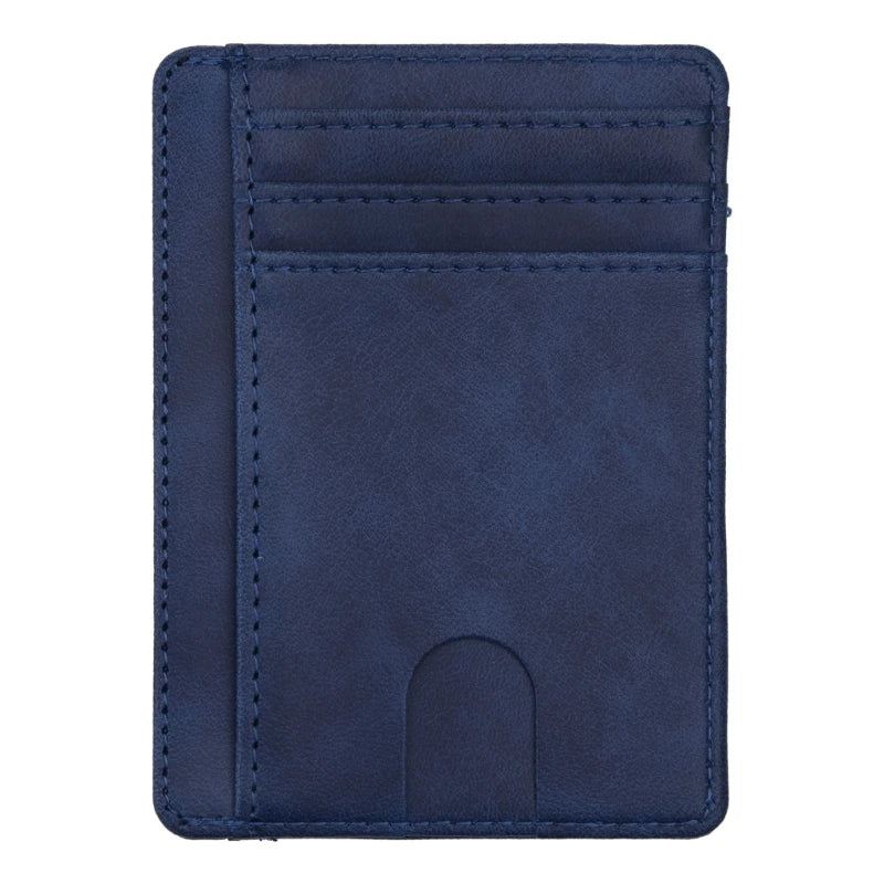 RFID Blocking Wallet Super Thin Mens Leather Card Holder