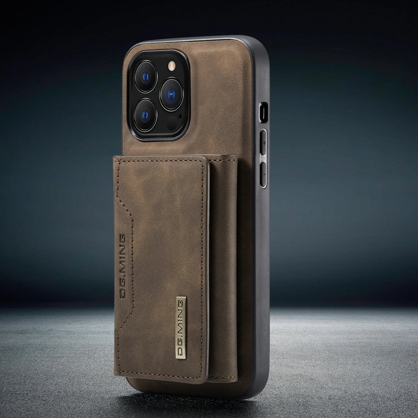 2 In 1 Detachable Magnetic Leather Wallet Phone Case for iPhone 16 15 14 13 12