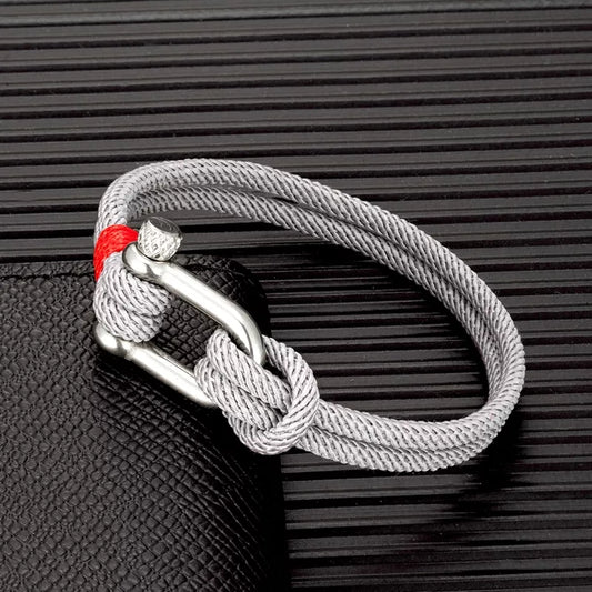 Mens Minimalist Double Strand Nautical Rope Bracelet