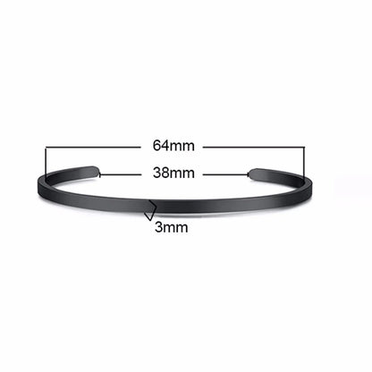 Cuff Bangles Bracelets for Men Women Flat Skinny Stainless Steel Bracelet