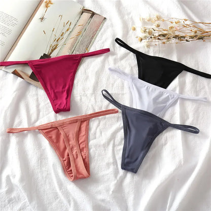 3pcs Sexy Low rise Thongs Womens Bikini Panties T back Underpants