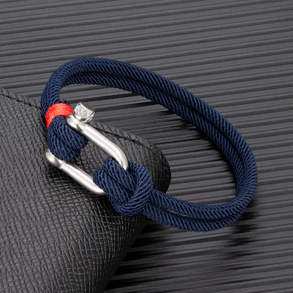 Mens Minimalist Double Strand Nautical Rope Bracelet