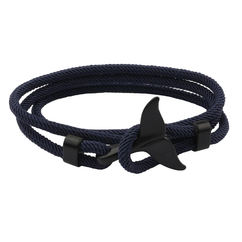 Handmade Multilayer Whale Tail Mens Bracelet