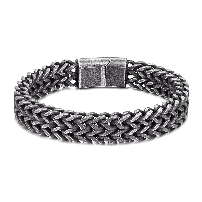 Wide Cuban Link Chain Men Stainless Steel Mens Bracelets