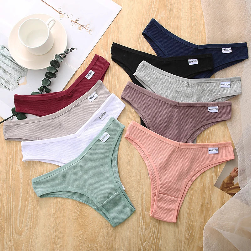 5pcs Womens Brazilian Panties Cotton Underwear Comfortable Underpants