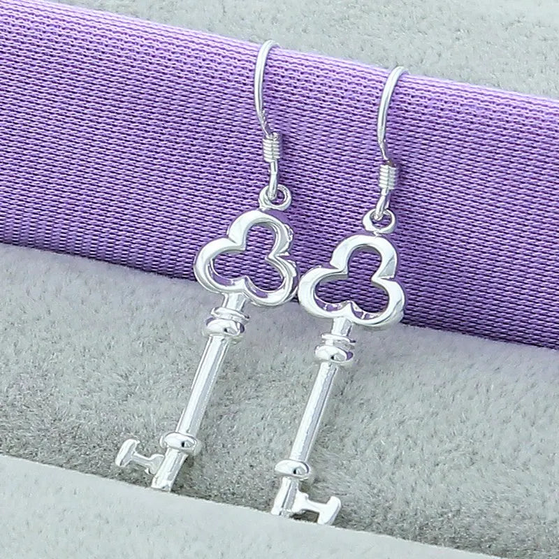 925 Sterling Silver Simple Fashion Jewelry Womens Earrings