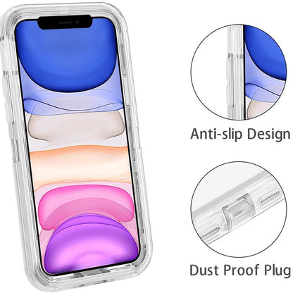Clear Transparent Shockproof Armor Glossy Plain Case For iPhone 12 13 14 15 16