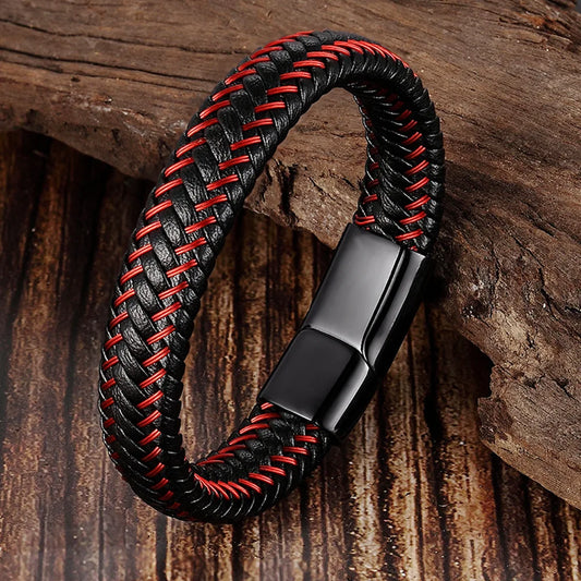 Leather Braided Rope Bracelet Mens Leather Bracelets