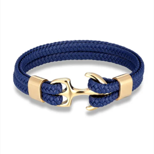 Fashion Leather Bracelet for Men Braid Multilayer Rope Chain