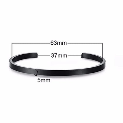 Cuff Bangles Bracelets for Men Women Flat Skinny Stainless Steel Bracelet