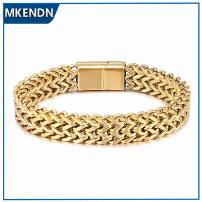 Wide Cuban Link Chain Men Stainless Steel Mens Bracelets