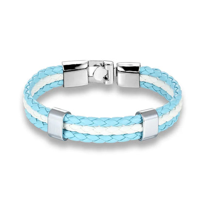 High Quality Country Flag Leather Bracelet for Men Women
