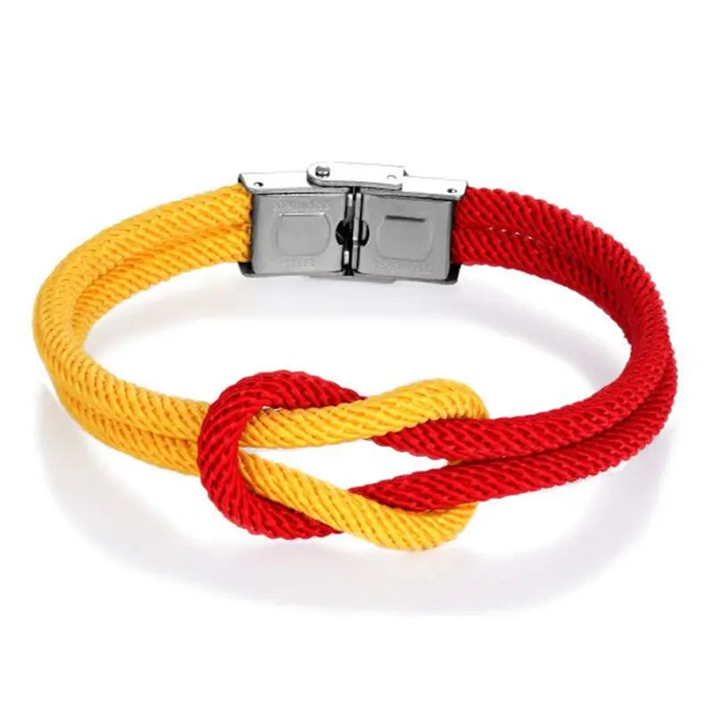 Multilayer Rope Leather Bracelet Magnet Bracelets Survival Bracelets