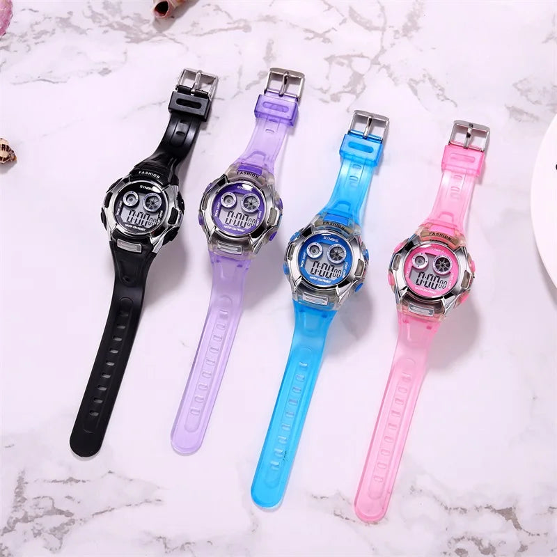 Kids Childrens Digital Watch Boy Girl Waterproof Sports LED Wristwatch