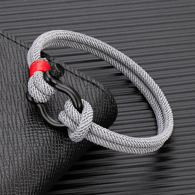 Mens Minimalist Double Strand Nautical Rope Bracelet