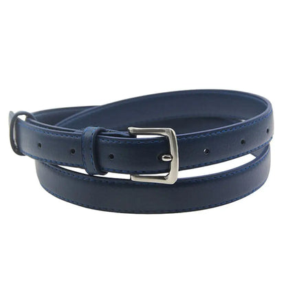 Slim Leather Belt with Pin Buckle Versatile Accessory for Women of All Ages