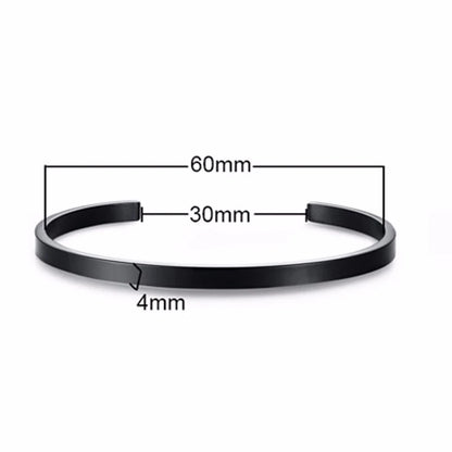 Cuff Bangles Bracelets for Men Women Flat Skinny Stainless Steel Bracelet