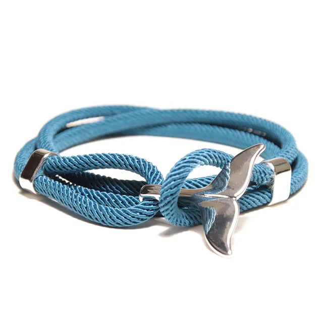 Handmade Multilayer Whale Tail Mens Bracelet