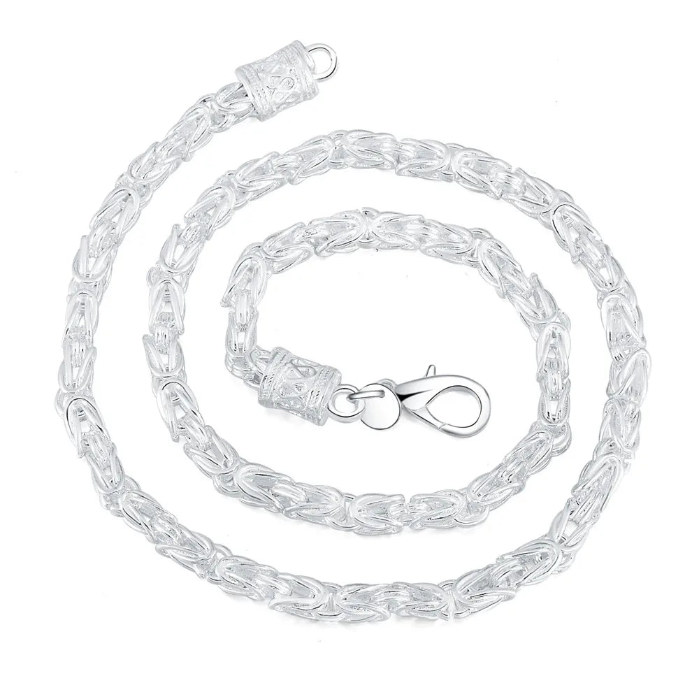 925 Sterling Silver 5mm Faucet Chain Necklace For Women Man