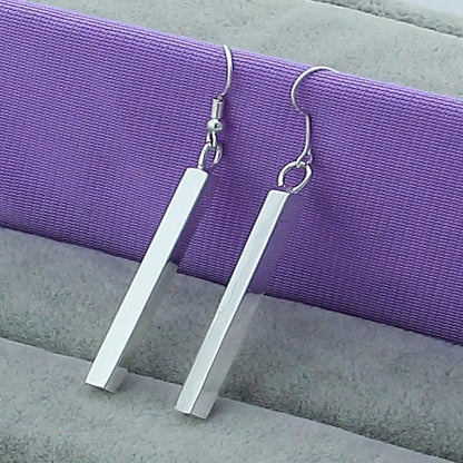 925 Sterling Silver Simple Fashion Jewelry Womens Earrings