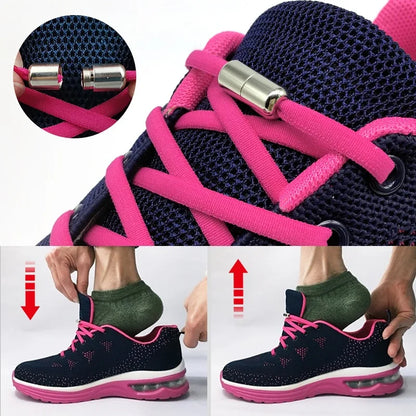 Elastic No Tie Shoelaces Semicircle Shoe Laces Sneakers Shoelace