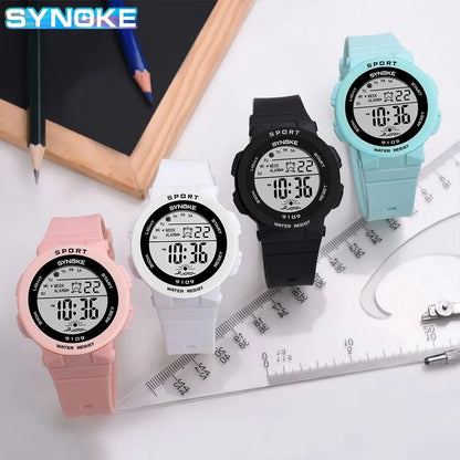 Student Kids Colorful Watches 50M Waterproof Children Digital Watch