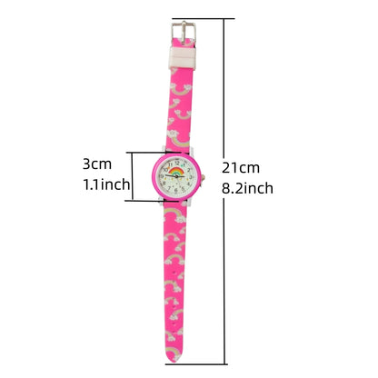 Rainbow Cloud Silicone Band Childrens Girl Kids Quartz Watch