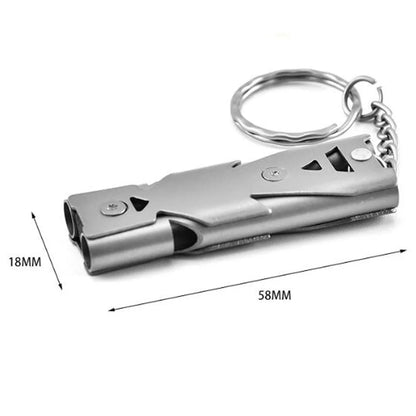 Double Pipe Whistle Pendant Keychain