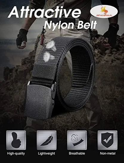 Automatic Buckle Nylon Belt Mens Army Tactical Belt Military Waist Canvas