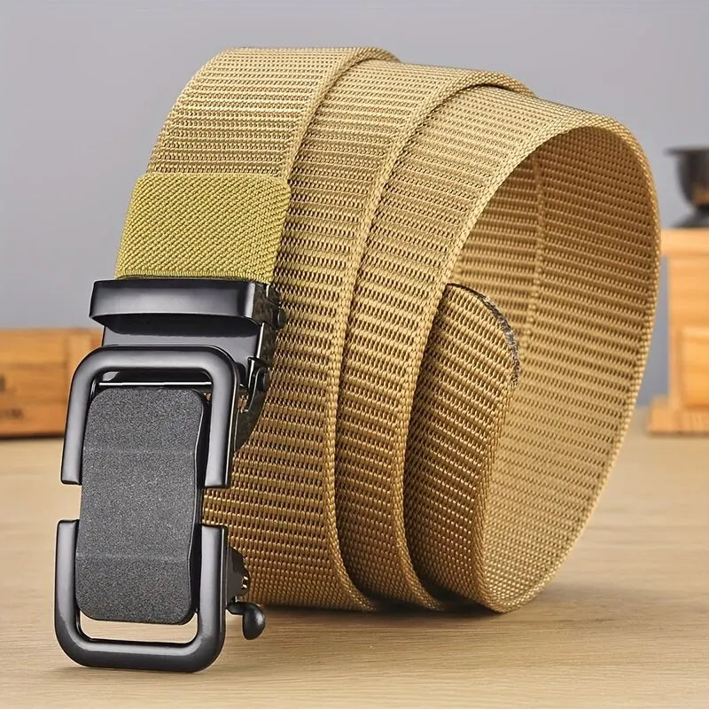 Mens Belt Automatic Metal Buckle Outdoor Sports Canvas