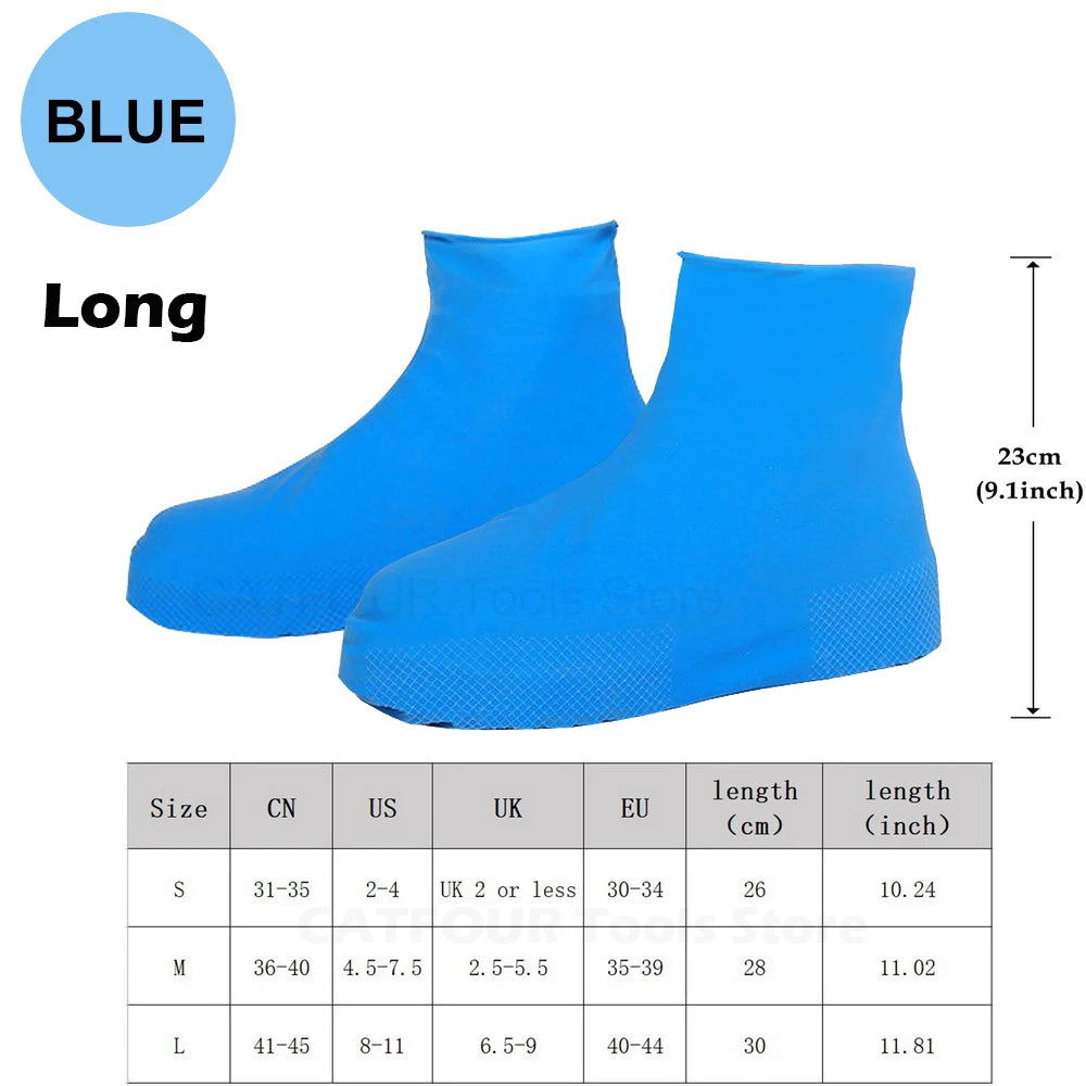 Waterproof Silicone Rain Shoe Covers Reusable Non Slip