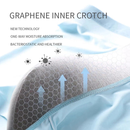 Ice Silk Mens Underwear Boxer Graphene Underpants Breathable