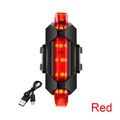 USB Rechargeable Bike Light Set Front Light with Taillight Easy to Install