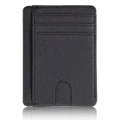 RFID Blocking Wallet Super Thin Mens Leather Card Holder