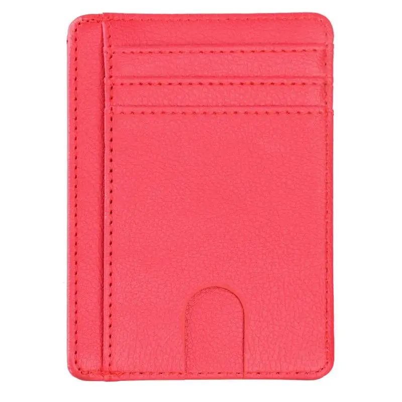 RFID Blocking Wallet Super Thin Mens Leather Card Holder