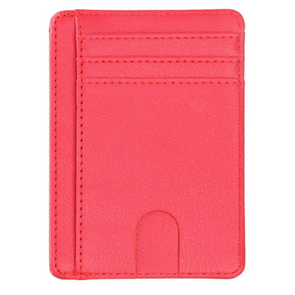 RFID Blocking Wallet Super Thin Mens Leather Card Holder