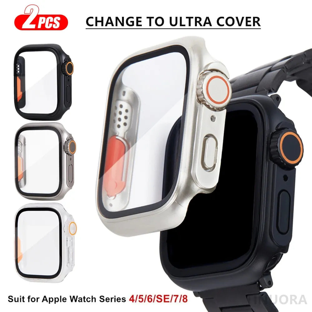 Glass and Case for Apple Watch Screen Protector Cover Bumper