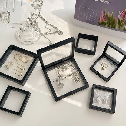 4 Pcs Transparent Pe Film Jewelry Storage Box