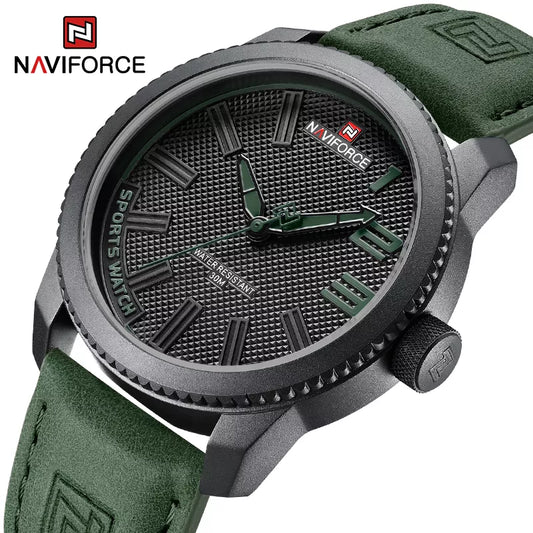 Mens Military Sports Shockproof Waterproof Leather Watch