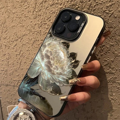 Luxury Lotus Flower Anti Drop Armour Case For iPhone 16 15 14 13