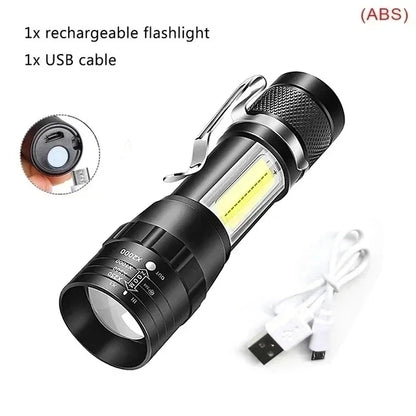 30W P50 COB Strong Light Flashlight Rechargeable Bright LED Lamp