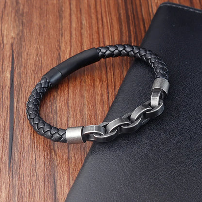 Leather Bracelet Infinity Shape Mens Bracelets