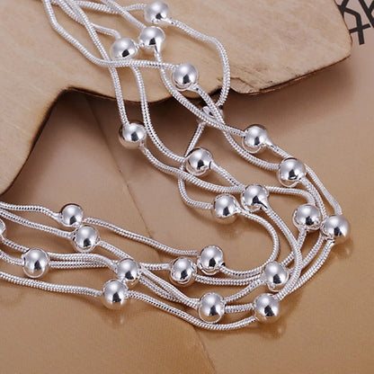 925 Sterling Silver Jewelry Chain Beads Bracelets for Women