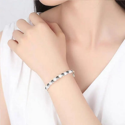 Charms 925 Silver Color Luxury Beads Bracelet