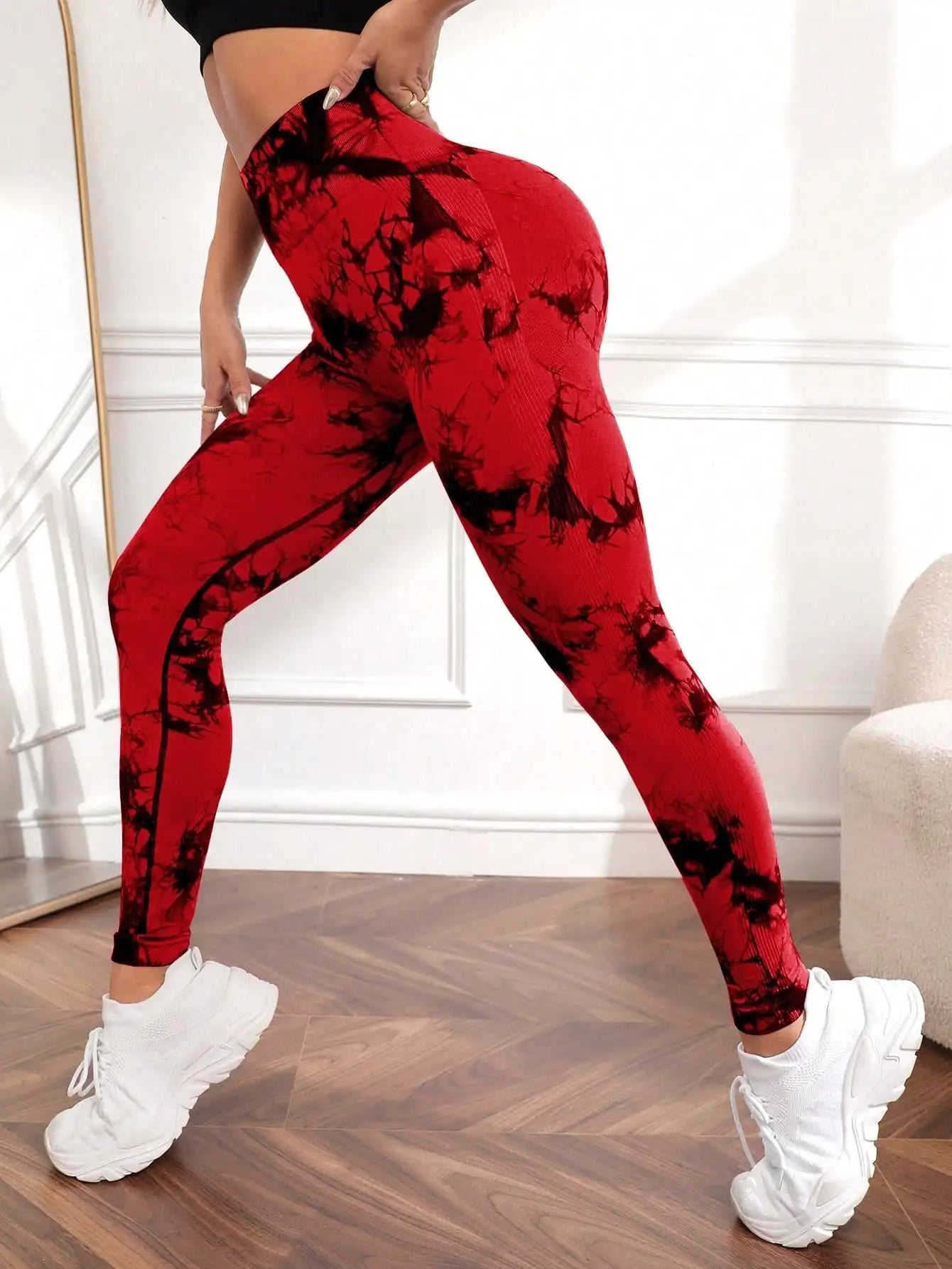 Tie Dye Yoga Pants Sport Leggings Seamless Womans Tights