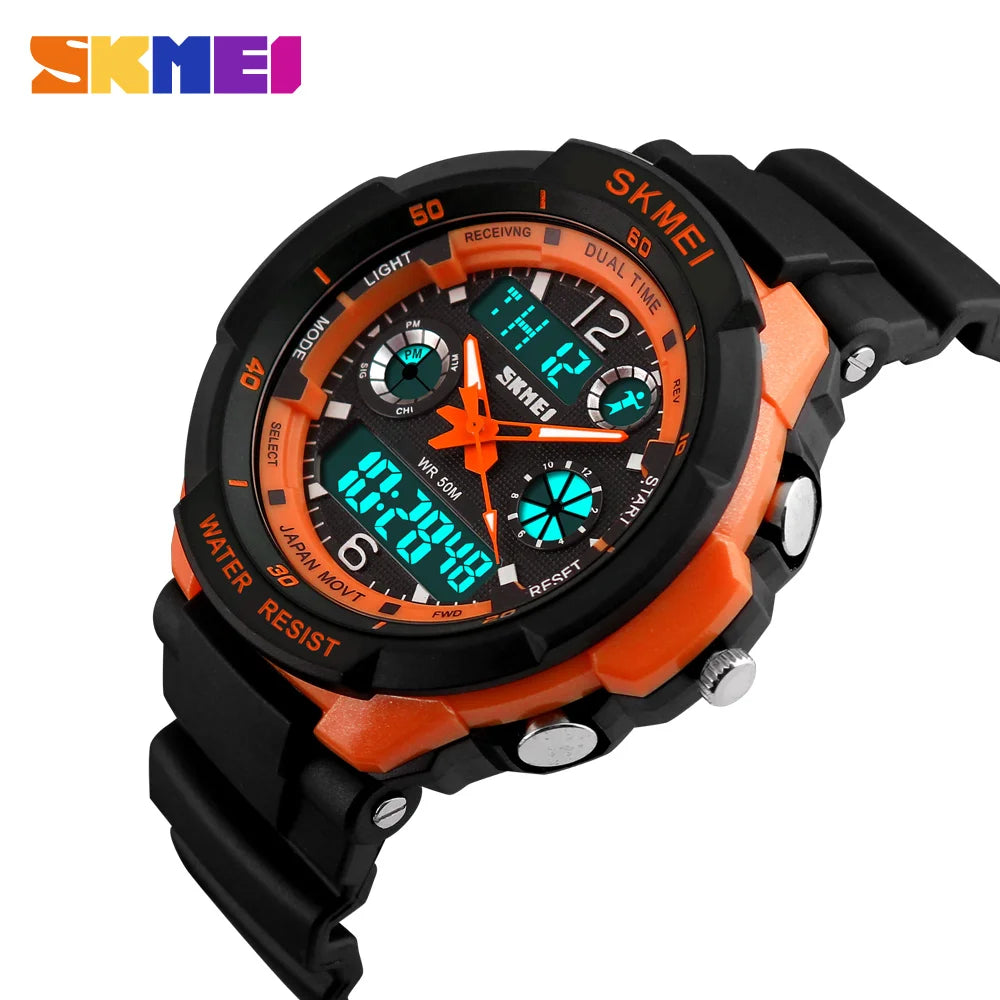 Kids Shockproof Waterproof Digital Watch Outdoor Boy Sport