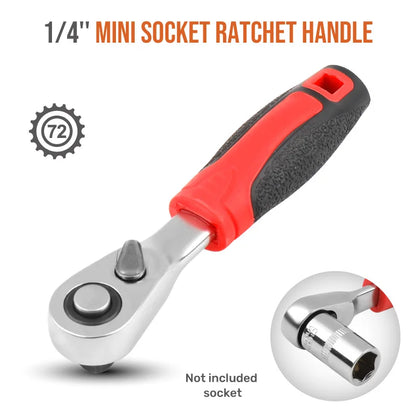 Mini treble 1/4 Ratchet Wrench Double Ended Quick Socket Ratchet Wrench