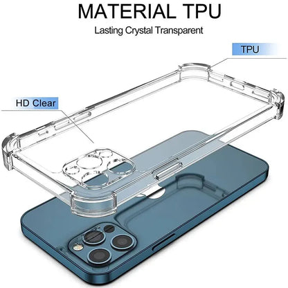 Shockproof Clear Phone Case For iPhone 15 14 13 12 11