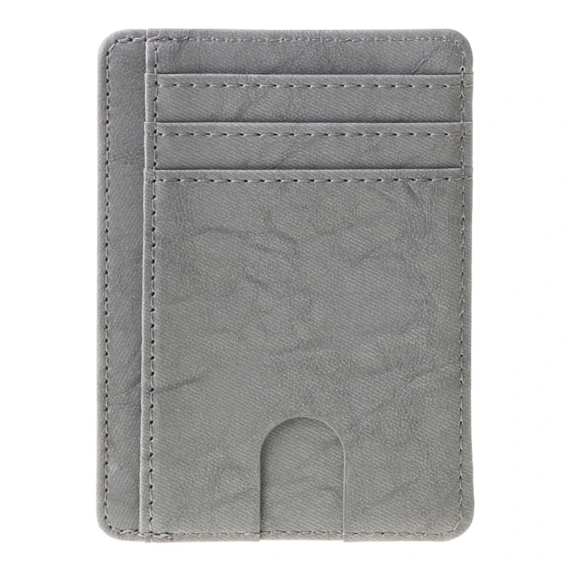 RFID Blocking Wallet Super Thin Mens Leather Card Holder